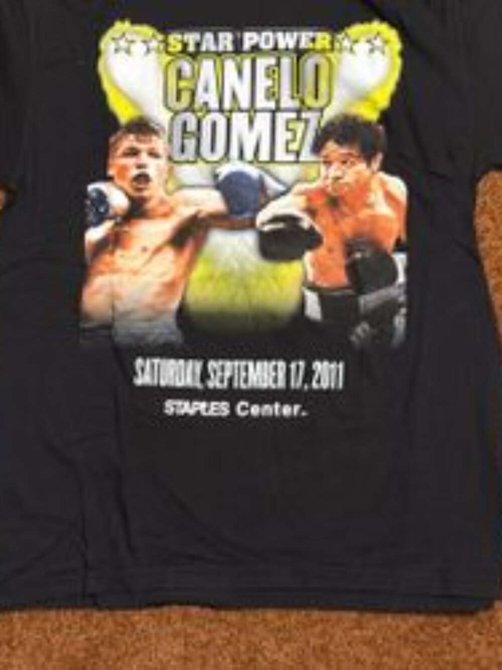 Vintage 2011 Canelo Alvarez vs. Alfonso Gomez Boxing T-Shirt Staples Center Size